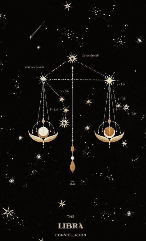 Libra Wallpaper Aesthetic Black, Zodiac Libra Art, برج الميزان, Libra Art, Libra Constellation, Horoscope Tattoos, Libra Tattoo, Tarot Magic, Libra Season