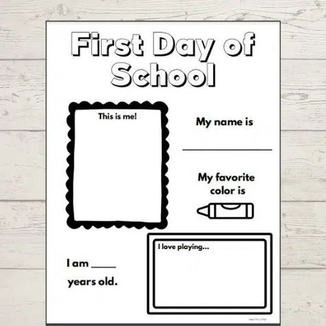 My First Day Of School Worksheets, Back To School Activities For Preschoolers First Day, First Day Of School Worksheets Kindergarten, First Day Of Kindergarten Activities Free Printable, First Day Of School Paper, First Day Of School Worksheets Preschool, First Week Of School Activities Preschool, First Day Of First Grade Activities, First Day Of School Activities Kindergarten