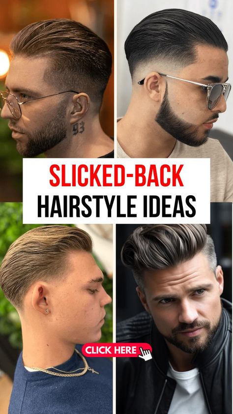 Top 15 Slicked-Back Hairstyles for Men to Try in 2024 Mid Fade Slick Back Hair, Slick Back Hair Men Fade, Men Hairstyle Side Part, Slicked Back Hairstyles Men, Taper Slick Back Hair, Men’s Slicked Back Undercut, Modern Slick Back Hair Men, Straight Slicked Back Hair, Short Slicked Back Hair Men