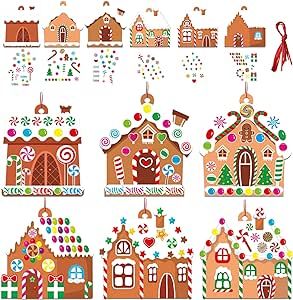 Christmas Diy Art, Gingerbread House Ornaments, Gingerbread House Craft, Diy Christmas Art, Xmas Theme, Christmas Kindergarten, Christmas Craft Kit, Theme Classroom, Christmas Classroom