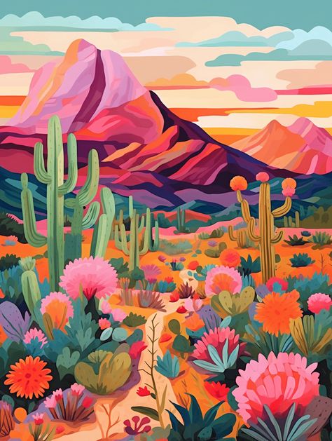 【Holiday Season Sale】【50% OFF Sitewide】 "Vivid Deserts" Series by ColourMost™ #01 | Original Paint by Numbers Colorful Mountains, The Joy Of Painting, Boost Creativity, Matching Paint Colors, Spare Bedroom, Paint By Numbers, Gifts For An Artist, Vibrant Art, Art Kit