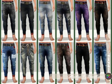 Sims 4 Men Clothing Jeans, Sims4cc Clothes, Roll Up Jeans, Sims 4 Toddler Clothes, Sims 4 Men Clothing, Urban Male, Sims 4 Male Clothes, Cc Sims4, The Sims 4 Pc