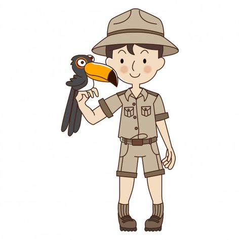 Zookeeper man | Premium Vector #Freepik #vector #people #man #character #cartoon Zoo Keeper, Vector People, Character Cartoon, Man Character, Drawing Challenge, Show And Tell, Drawing People, Cartoon Drawings, Easy Drawings