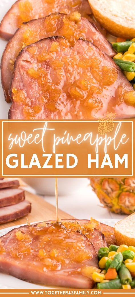 Easter Ham With Pineapple, Pinapple Ham Sauce, Pinapple Ham Recipes, Ham Steak Recipes With Pineapple, Easter Ham Recipes Pineapple, Easter Ham Pineapple, Baked Ham Slices With Pineapple, Ham With Pineapple Sauce, Glazed Pineapple Ham Slices Pioneer Woman