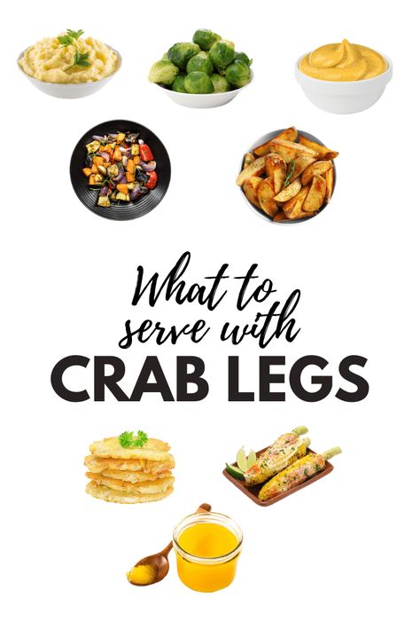 Recipes With Crab Leg Meat, Sides To Go With Crab Legs Dinners, Sides For Crab Legs Dinners, Crab Leg Dinner Sides Meals, Crab Leg Sides, Esthetics Graduation, Crab Leg Dinner, Fun Side Dishes, Thanksgiving Side Dishes Healthy