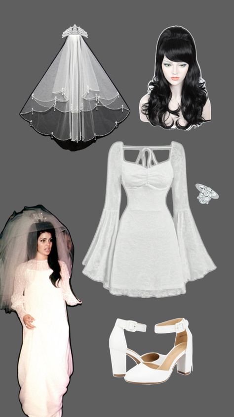 priscilla presley wedding halloween costume ideas 2024 #priscillapresley #costumeideas #A24 Priscilla Costume, Presley Wedding, Priscilla Presley Wedding, Wedding Halloween, Wedding Costume, Halloween Costume Outfits, Priscilla Presley, Wedding Costumes, Halloween Costume Ideas