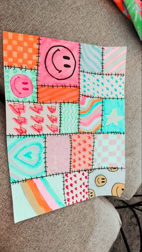 Collage Drawing Ideas, Preppy Things To Draw, Preppy Doodles, Preppy Drawings, Preppy Artwork, Preppy Drawing, Art Markers Drawing, Diy Canvas Art Easy, Markers Drawing Ideas