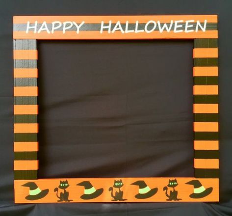 Picture Frame Prop, Photo Booth Halloween, Halloween Photobooth, Halloween Photo Frames, Halloween Photo Booth Props, Halloween Picture Frames, Halloween Office Party, Halloween Photo Props, Boo Bash