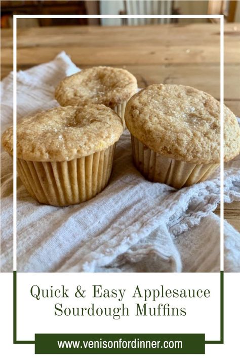 Long Ferment Sourdough Muffins, Sourdough Muffin, Discard Muffins, Recipe Using Applesauce, Easy Applesauce, Applesauce Bread, Sourdough Muffins, Applesauce Muffins, Sourdough Starter Discard Recipe