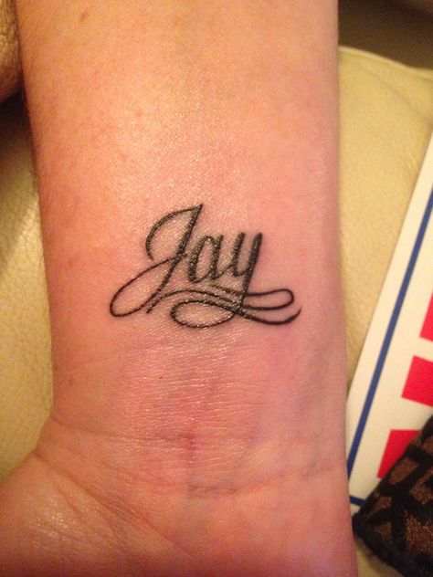 Jay Jay Name Tattoo, Jay Name, Jay Tattoo, Name Tattoo, Infinity Tattoo, Fish Tattoos, Jesus Fish Tattoo, Jay, Tattoo Ideas