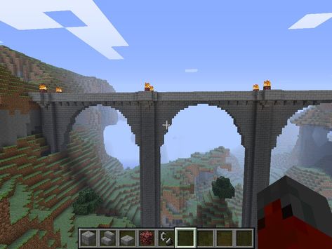 medieval minecraft bridge Minecraft Project Minecraft Circles, Minecraft Medieval Village, Minecraft Castle Blueprints, Minecraft Bridge, Minecraft Shops, Minecraft Building Guide, Minecraft Structures, Easy Minecraft Houses, Minecraft Castle