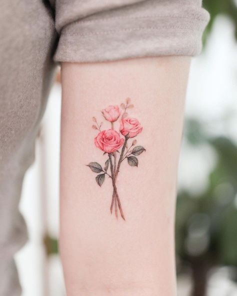 81 Tattoo, Virgo Flower Tattoo, Virgo Flower, Mum Tattoo, Pink Rose Tattoos, Flower Tattoo Ideas, Rose Tattoos For Women, Cross Tattoos For Women, Star Tattoo Designs