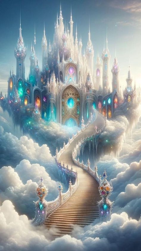 Planets Photography, Ethereal Castle, Clouds Phone Wallpaper, Dreamers And Lovers, Castle In The Clouds, Castle House Design, Fantasy Nature, Future Buildings, Heaven Art