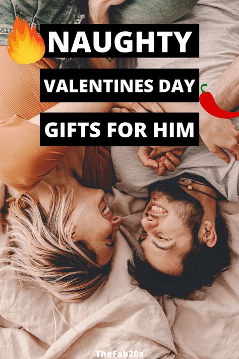 Naughty Valentines day gifts for him with couple laughing in bed Gifts For Sneaky Link, Hot Gift Ideas For Boyfriend, Spicy Valentines Gift For Boyfriend, Valentine Gifts For Him Boyfriends, Cute Vday Gifts For Him, Valentines Idea For Husband, Valentine Gift Husband, Valentines For Men Ideas, Valentines Husband Ideas