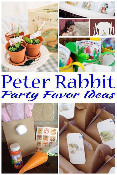 Peter Rabbit Birthday Party Favors! Searching for cool favors for your Peter Rabbit  theme party? Look no further - here are some of the best Peter Rabbit  party favors for your next celebration. From goodie bags to seeds to candy and more. Boys and girls will love any of these favor ideas for their birthday. Find amazing, unique, creative, DIY ideas. Get your Peter Rabbit  party favors now! Peter Rabbit Goodie Bags, Peter Rabbit Birthday Party Favors, Peter Rabbit Favors, Peter Rabbit Baby Shower Favors, Peter Rabbit Party Favors, Rabbit Party Ideas, Rabbit Theme Party, Peter Rabbit Theme Party, Peter Rabbit Birthday Party