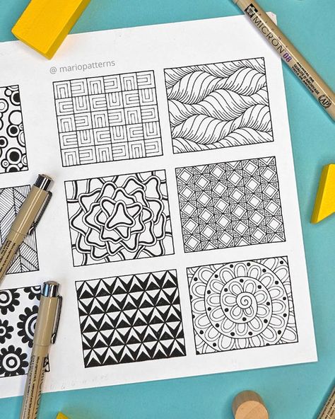 Zentangle Beginner Step By Step, Zentangle Step Outs, Official Zentangle Patterns Step By Step, Masculine Zentangle Patterns, Mindful Drawing, Zentangle Grid Patterns Step By Step, Easy Patterns To Draw, Egyptian Magic, Draw Zentangle