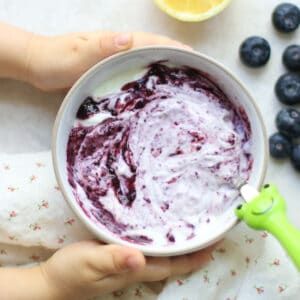 Blueberry Yogurt Recipes, Yogurt Covered Blueberries, Recipe For Baby, Yoghurt Recipe, Goat Milk Recipes, Baby Breakfast, Blueberry Yogurt, Yogurt Recipe, Healthy Cake Recipes