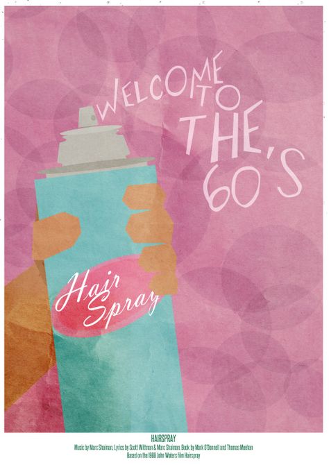 Hairspray Costume, Welcome To The 60s, Hairspray Movie, Hairspray Musical, Minimalist Movie Posters, Still Alice, Poster Book, 60s Retro, Minimal Movie Posters