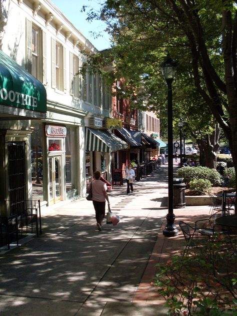 Athens, GA: Leisurely stroll in downtown Athens Downtown Athens Georgia, Athens Ga Aesthetic, Athens Georgia Aesthetic, Small Street, Uga Bulldogs, Georgia College, Small Town Life, Georgia Travel, Picture Places