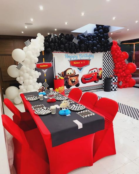 #PartyPerfection #PartyPlanningPro #partyprops #partytime #partydecor #disney #disneycars #cars #carsofinstagram #race #disney #lightning #mcqueen #balloons #balloondecor #flags #boys #KidsParty #KidsPartyDecor #birminghamuk🇬🇧 #unforgettablemoments #tablesetting #carsofinsta #partyplanner #solihullbusiness Lightning Mcqueen Party Ideas, Lighting Mcqueen Birthday Party Ideas, Lighting Mcqueen Birthday, Lightning Mcqueen Birthday Party Ideas, Lightning Mcqueen Party, Mcqueen Birthday, Cars Birthday Party Decorations, Birthday Surprises, Minnie Mouse Birthday Cakes