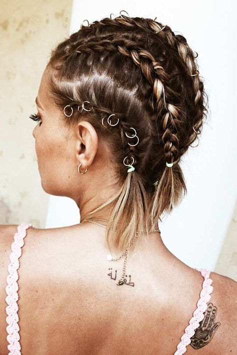 Marvelous Braid Hairstyles Cornrows #braids #shorthair Cornrows Braids For Short Hair, Braids For Very Short Hair, Braided Pixie Hairstyles, Cornrow Hairstyles Short Hair, Viking Braids Female Short Hair, Elf Hairstyles Short, Braid Styles For White Women, Cute Short Braids, Braids For Short Hair Tutorial