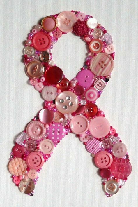 Bead Wall Art, Pink Ribbon Crafts, Beginner Stitches, Bead Wall, Buttons Art, Paint Parties, Crafts For Seniors, Shell Ornaments, Think Pink