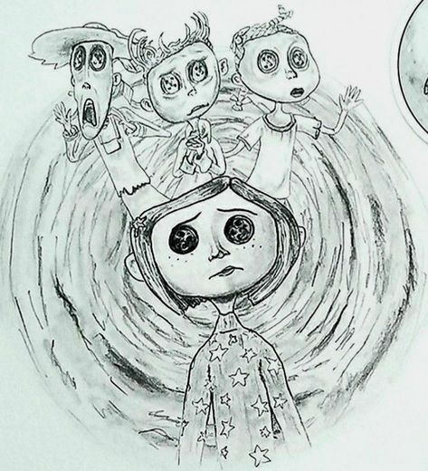 Tim Burton Drawings Style, Coraline Drawing, Tim Burton Drawings, Kon Bleach, Nature Tattoo Ideas, Lion Art Tattoo, Coraline Art, Cute Horror, Cool Nature