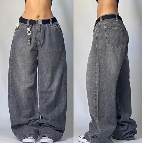 Our Popular Baggy Jeans ! 🔥 Estilo Harajuku, Style Wide Leg Pants, Harajuku Men, Y2k Harajuku, Streetwear Jeans, Streetwear Mode, High Waist Wide Leg Pants, Jean Vintage, High Street Fashion