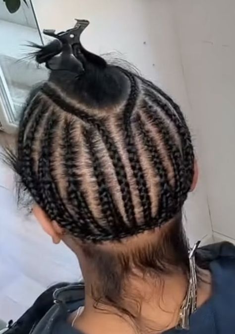 Upart Wig Braid Pattern, U Part Wig Braid Pattern, V Part Wig Braid Pattern, Sew In Braids Pattern, See In Braid Pattern Sew Ins, Middle Part Sew In Braid Pattern, Braid Pattern For Sew In, Braid Down For Sew In Weave, Side Part Sew In Braid Pattern