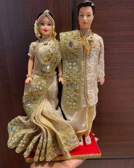 Special dolls B+G -uses for engagement,Plate decor and welcome dolls -Price 1000/- -Booking open Shipping extra Note: customisation available extra cost. DM to Book yours 🙂 #Specialdolls #Dollsintagram #Dollsskill #Platedecor #Welcomedolls #Engagement #Wedding #Eventplanners #dollslove #Handmadedolls #Customisation available Doll Decoration Ideas, Engagement Plate, Doll Decoration, Wedding Doll, Return Gift, Plate Decor, Engagement Wedding, Dolls Handmade, Decoration Ideas