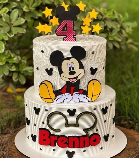 Mickey Mouse Cake Ideas, Mouse Cake Ideas, Mickey Mouse Smash Cakes, Bolo Do Mickey Mouse, Mickey Birthday Cakes, Mickey Mouse Centerpieces, Mickey Mouse Cake Topper, Mickey Mouse Birthday Theme, Girly Birthday Cakes