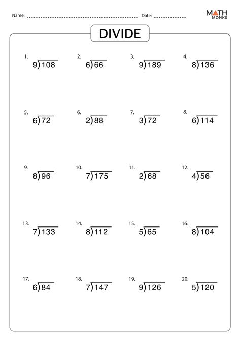 3rd Grade Division Worksheets - Math Monks Math Class 3 Worksheet, 3rd Grade Math Worksheets Division, Class 3rd Math Worksheet, Division Activity 3rd Grade, 3rd Class Maths Worksheet, Division Worksheets For Grade 2, Class 3 Maths Worksheet, Maths Worksheets Grade 2, Division Grade 3