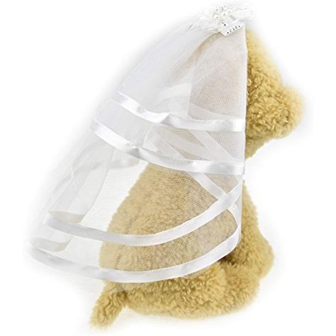 Veil For Dogs Small Dog Pet Cat Wedding Veil Dress Bride Costume Dog Hair Bow Clips Hairpin Headwear Dog Hair Accessories (A white) *** Read more at the image link. (This is an affiliate link) #cats Small Wedding Veil, Dog Hair Bow, Veil Dress, Hair Bow Clips, Dog Tuxedo, Tuxedo Accessories, Cat Apparel, Bride Costume, Shaggy Short Hair