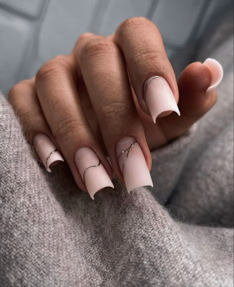 Slim Square Nails, Slim Nails, Neon Acrylic Nails, Hippie Nails, Sassy Nails, Nude Nail, Beige Nails, Grunge Nails, Simple Acrylic Nails