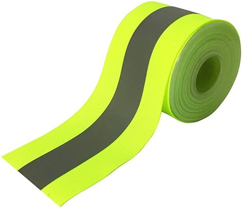 Amazon.com: High Visibility Reflective Tape Strip 1.96in0.79in Fabric Florescent Reflective Safety Tape Sew-on Warning Safety 16.4ft Length No Wrinkle Packaged in Roll : Industrial & Scientific Safety Tape, Gaffer Tape, Reflective Vest, Reflective Tape, Fabric Tape, Changing Wall Color, Wall Color, Pet Clothes, Home Improvement