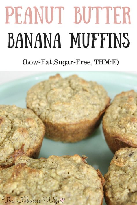 Trim Healthy Mama Breakfast, Trim Healthy Mama Dessert, Thm Breakfast, Trim Healthy Recipes, Trim Healthy Mama Plan, Peanut Butter Banana Muffins, Trim Healthy Momma, Perfect Healthy Breakfast, Trim Healthy Mama Recipes