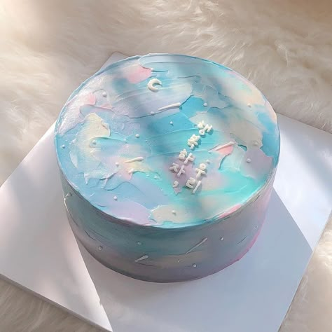 Bts Cake, Pastel Cakes, Torte Cupcake, Watercolor Cake, Simple Cake Designs, Cute Baking, Creative Birthday Cakes, Simple Birthday Cake, Dream Cake