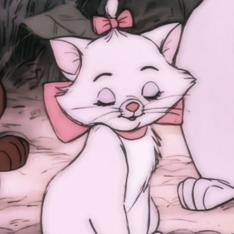 Aristocats Marie Pfp, Princess Stuff Aesthetic, Marie Asthetic, Maria Aristocats, Marie Aesthetic Core, Marie Aristocats Icon, Girly Icon Aesthetic, Pink Aesthetic Character, Marie Core Aesthetic