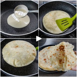 Liquid Dough, Batter Bread, Roti Recipe, Flatbread Recipes, Garlic Recipes, No Knead, Dough Recipe, Flatbread, Tortillas