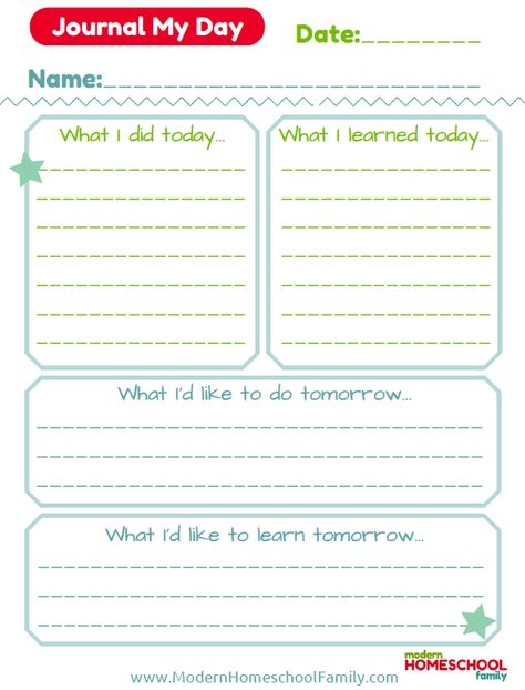 Free Printable Daily Homeschool Journal | This free printable daily homeschool journal is especially designed to help children think about what they learned each day and ask questions. Levi Journal, Homeschool Journal, Reading Homeschool, Teacher Communication, Journal Printables Free, Homeschool Family, Kids Package, Diary Template, Feelings Chart