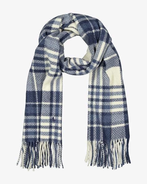 Ralph Lauren | Blue and Cream Scarf Ralph Lauren Scarf, Cream Scarf, Ralph Lauren Blue, Ralph Lauren, Cream, Blue