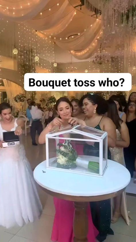 Try this instead of the traditional bouquet toss #bouquettoss #weddings #traditions | Amber Martin | Bruno Mars · Marry You Bouquet Toss Alternative Ideas, Traditional Bouquet, Garter Toss, Bouquet Toss, Wedding Time, Bruno Mars, Marry You, Beautiful Bride, Party Wedding