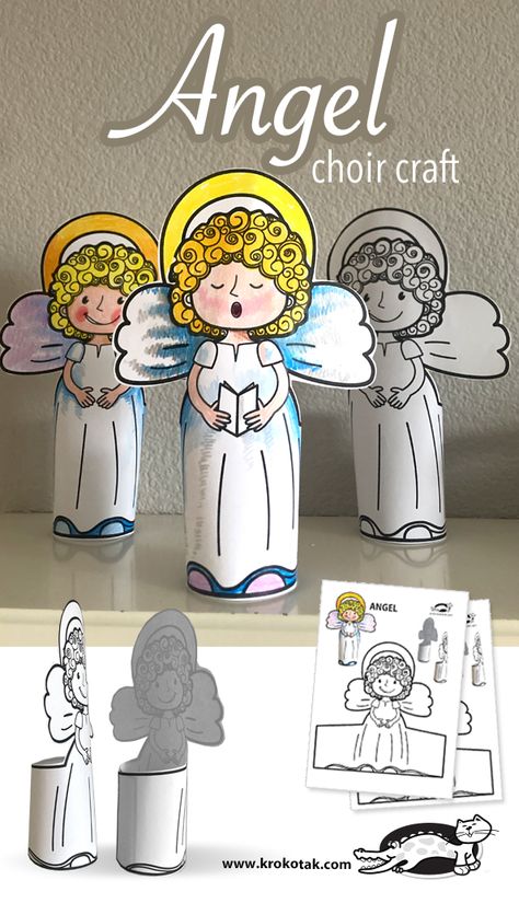 Angel Ornament Crafts For Kids, Angel Craft Preschool, Angel Crafts For Kids, Christmas Sunday School, Christmas Angel Crafts, Advent For Kids, Children's Church Crafts, Christmas Tree Template, Bible Story Crafts