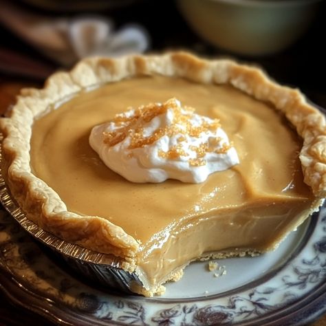 Butterscotch Pie Creamy Pies Recipes, Best Butterscotch Pie Recipe, Butterscotch Caramel Cake, No Bake Butterscotch Pie, Butterscotch Dessert Recipes, Butterscotch Pie Old Fashioned, Easy Butterscotch Pie, Easy Pies To Make, Butterscotch Pie Filling