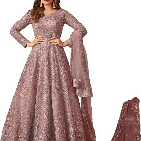 STELLACOUTURE women's indian traditional full length heavy embroidered ethnic salwar suit with dupatta (2318-O) https://amzn.to/3xXCq0o Dresses For Indian Wedding, Embroidery Anarkali, Maxi Frocks, Suit With Dupatta, Designer Anarkali Suits, Frock Dress, Butterfly Embroidery, Anarkali Suit, Trendy Outfit