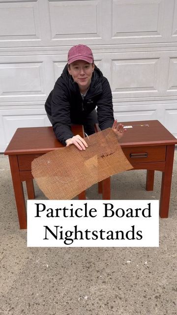 Particle Board Projects, Partical Board Furniture Makeover, Particle Board Furniture Makeover, Paint Particle Board Furniture, Painting Particle Board Furniture, Nightstand Makeover Diy, Paint Particle Board, Particle Board Furniture, Nightstand Makeover