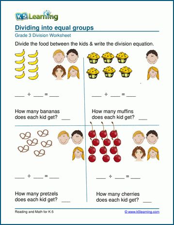 Division Equal Groups, Kindergarten Grammar, Worksheets 3rd Grade, Number Sentences, Division Activities, Envision Math, Math Division, Division Worksheets, Grade Spelling