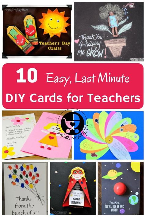 Teachers are our kids' guardians at school, and they deserve all the appreciation they can get! Show how much you care with these DIY Cards for Teachers. Teachers Day Card For Kids, Teacher Day Card For Kids, Diy Cards For Teachers, Teacher's Day Card Ideas, Teacher Birthday Card, Teacher Appreciation Diy, Card Making Ideas Easy, Appreciation Gifts Diy, Thank You Cards From Kids