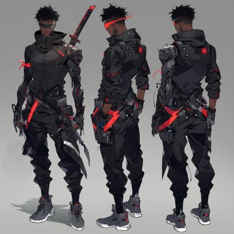 Cyberpunk Vigilante, Super Hero Armor, Space Ninja, Futuristic Ninja, Cyberpunk Ninja, Ninja Character Design, Stealth Suit Concept Art, Hero Costumes Design, Modern Ninja Character Art