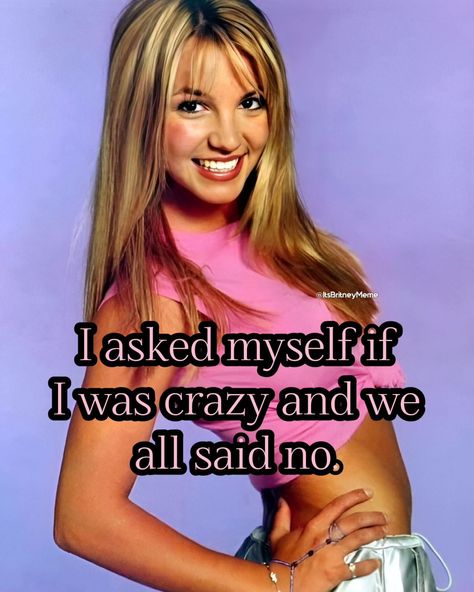 It's Britney, Meme! - Britney Spears Memes 💕 | Happy delulu Tuesday 😅🫶 #BritneySpears #britney #delulu #MoodBoard #millennial #genz #millennials | Instagram Britney Spears Meme, Britney Meme, 90s Memes, Spears, Britney Spears, Kpop Memes, Funny Quotes, Songs, Memes